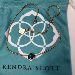 HTF Black iridescent Kendra Scott Mara in gold